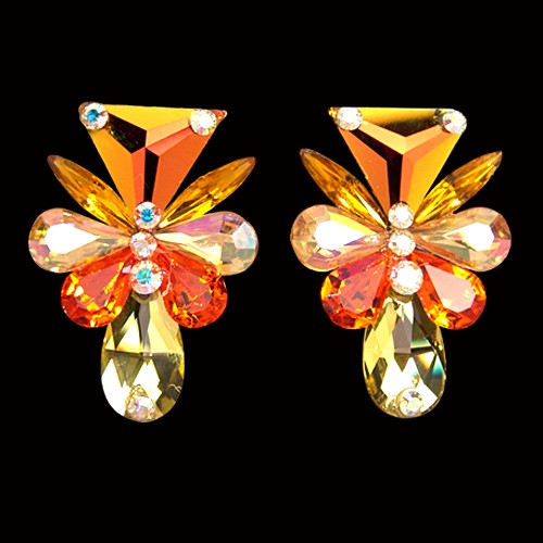 Rhinestone Earring 2193 SUCR-Sun / Citrine