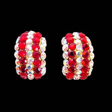 Rhinestone Earring 810256 CAB-Crystal AB