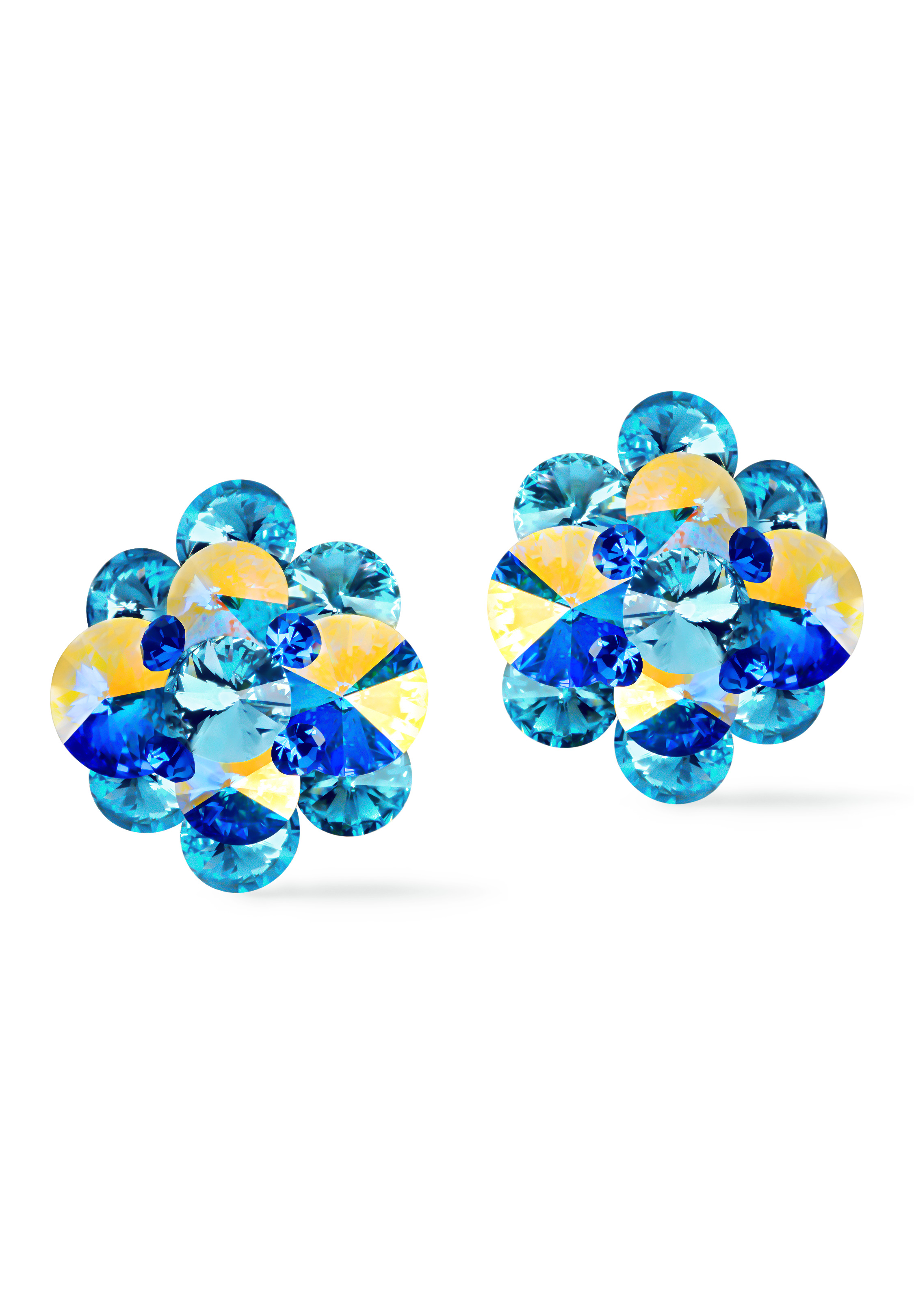 Rhinestone Earring 810387 AQ-Aquamarine