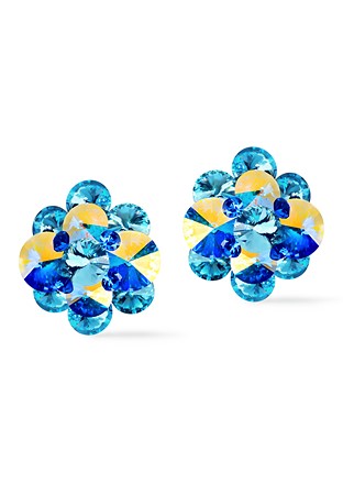 Rhinestone Earring 810387 AQ-Aquamarine