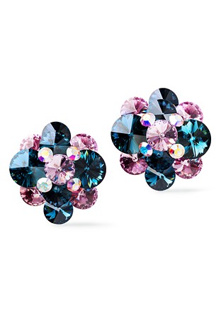 Rhinestone Earring 810387 MTLAM-Montana / Light Amethyst
