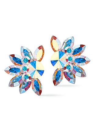 Rhinestone Earring 810404 CAB-Crystal AB
