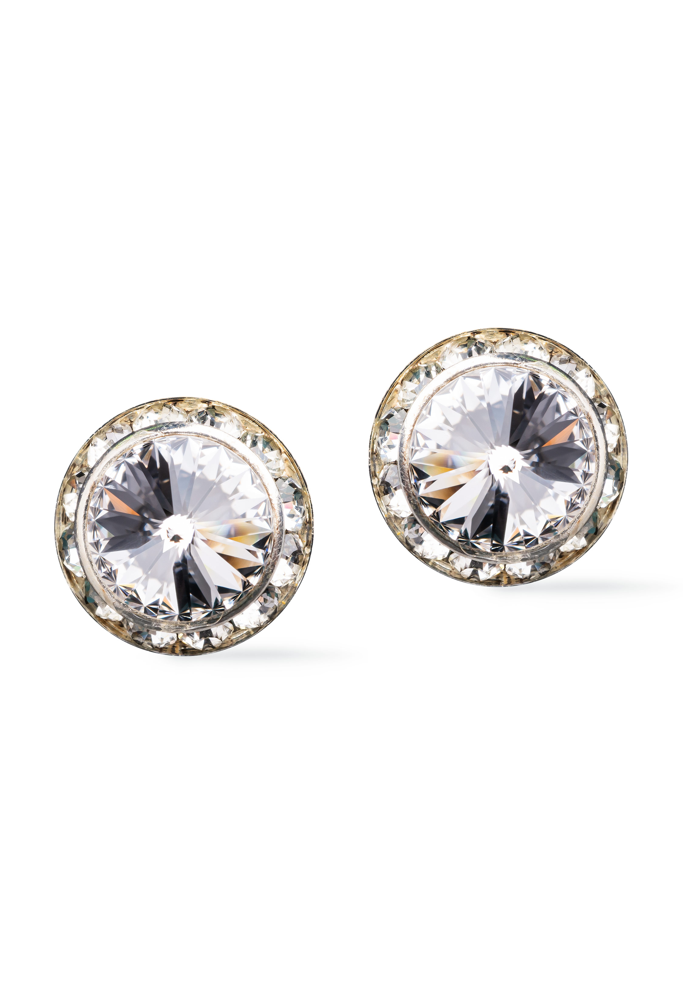 Rhinestone Earring Button CRY-Crystal