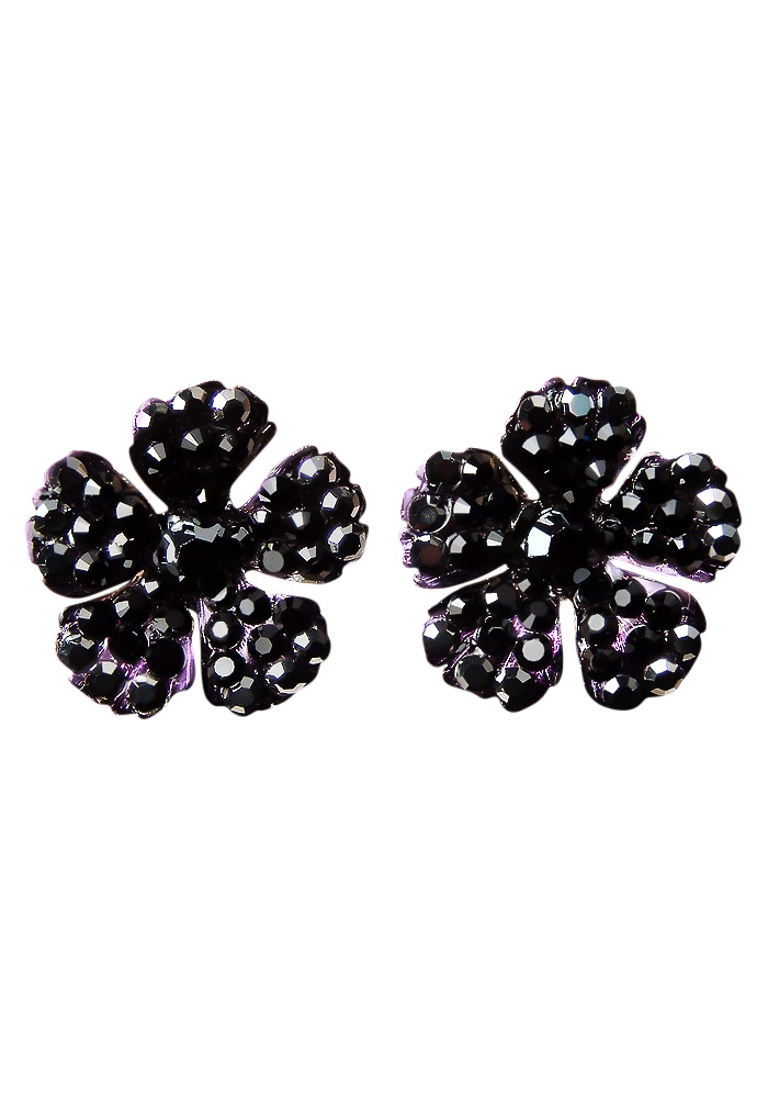 Rhinestone Earring CE50 JT-Jet