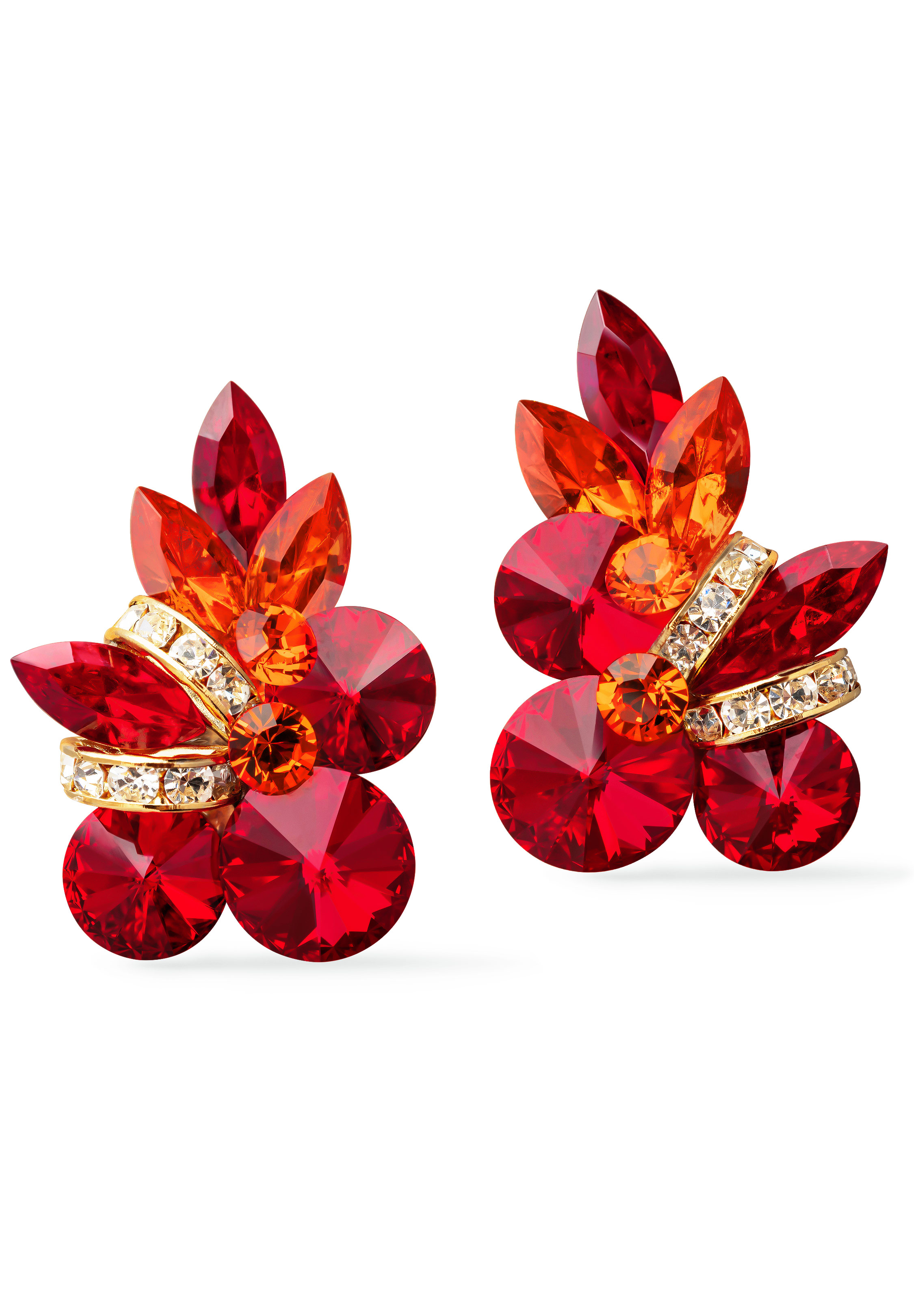Rhinestone Earring CH02 SMHC-Siam / Hyacinth