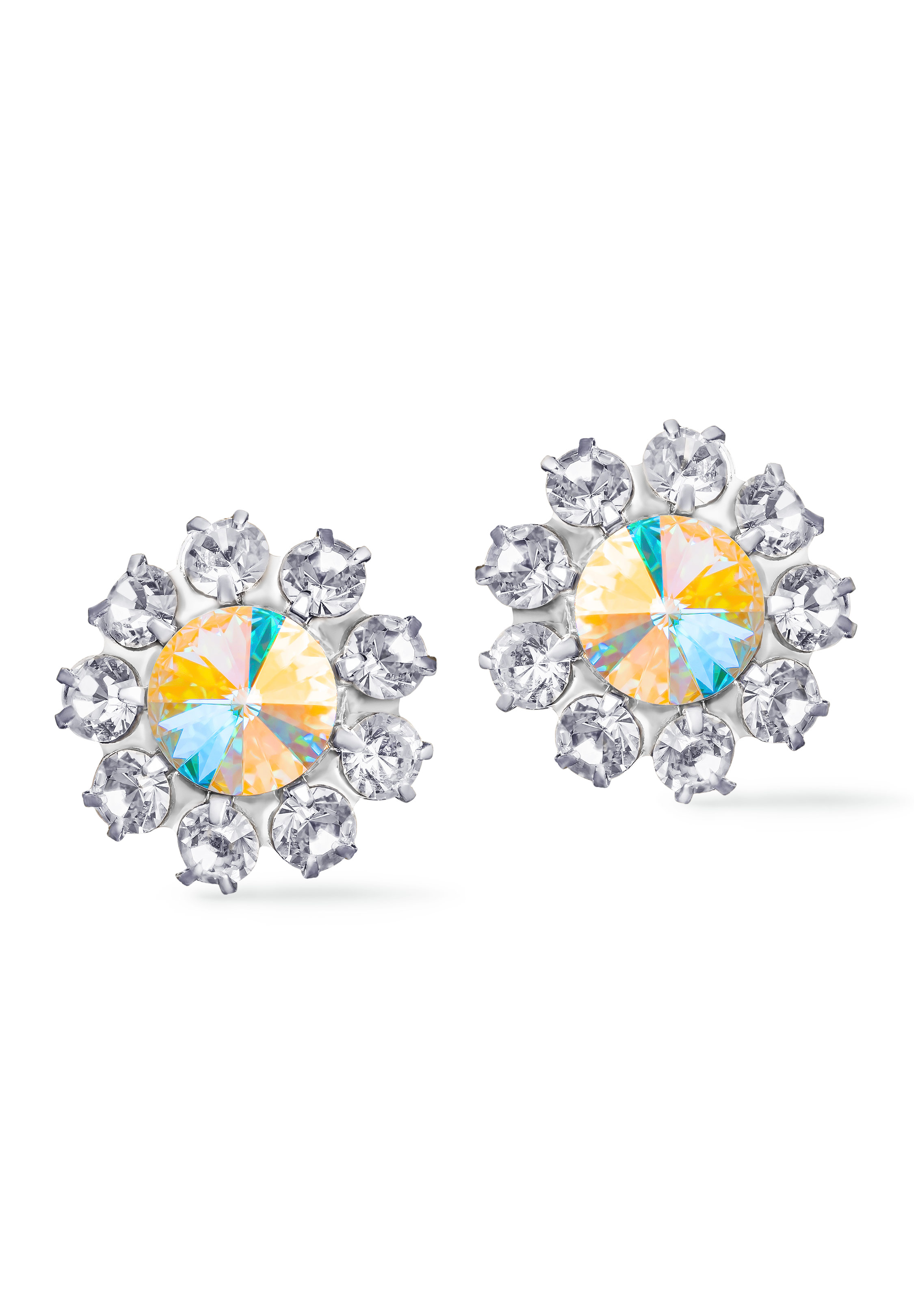 Rhinestone Earring E0957 CAB-Crystal AB