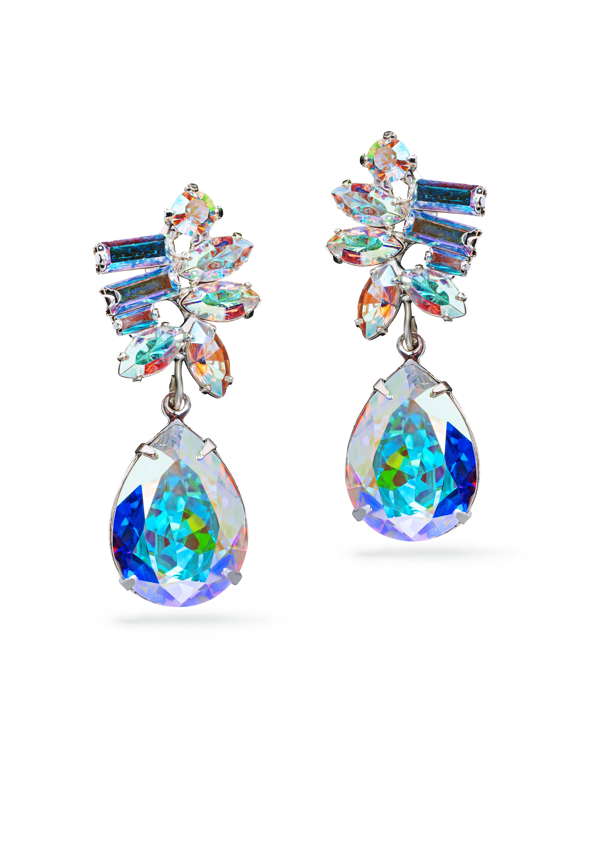 Rhinestone Earring E15 CAB-Crystal AB