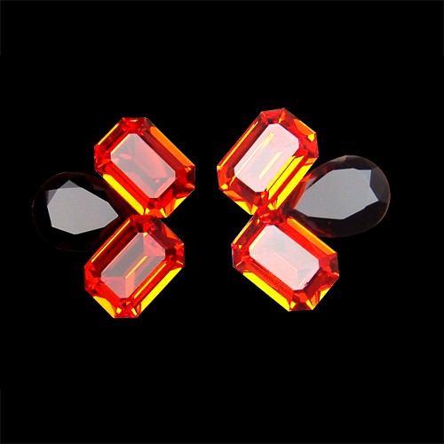Rhinestone Earring E1614 HCJT-Hyacinth / Jet