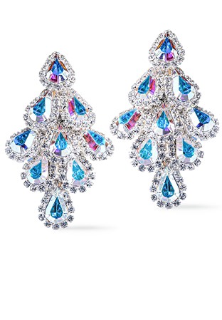 Rhinestone Earring E8803 CAB-Crystal AB