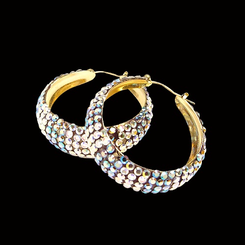 Rhinestone Earring HE/L AQAB-Aquamarine AB