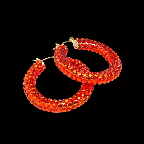 Rhinestone Earring HE/XS LSM-Lt. Siam