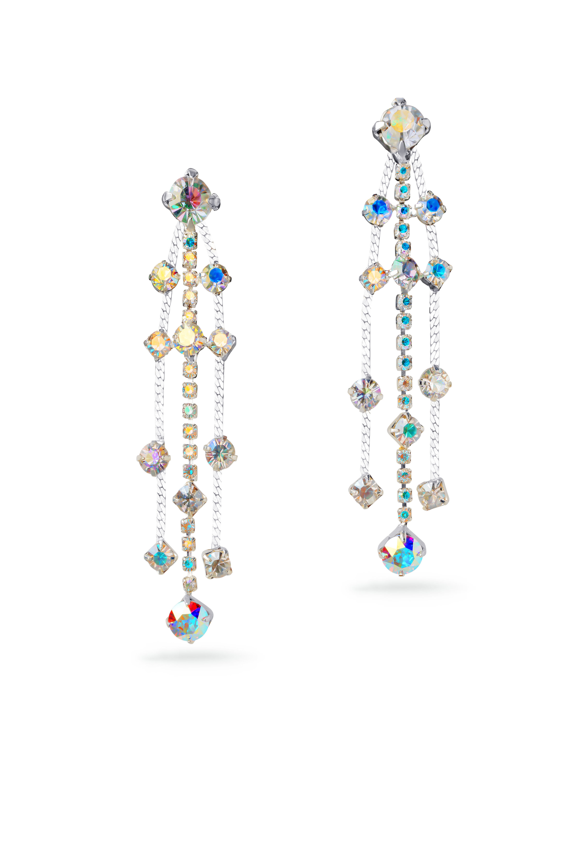 Rhinestone Earring JE277 CAB-Crystal AB