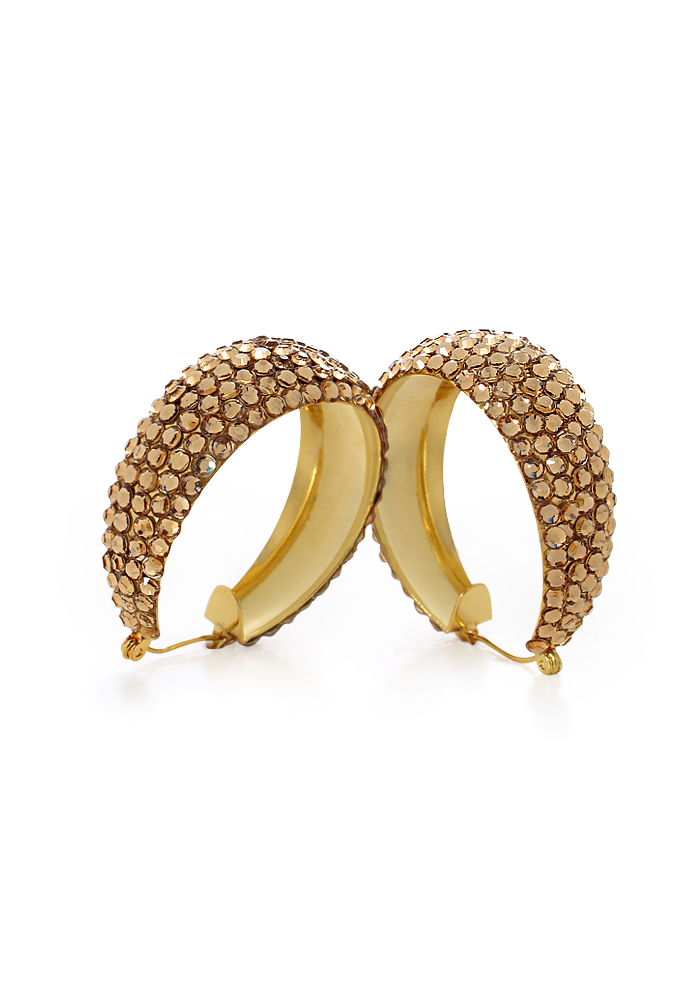 Hermosa Crystal Earrings HE/L PE Golden Shadow-Golden Shadow