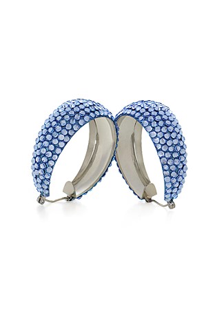 Hermosa Crystal Earrings HE/L PE Lt. Sapphire with Silver Base-Light Sapphire
