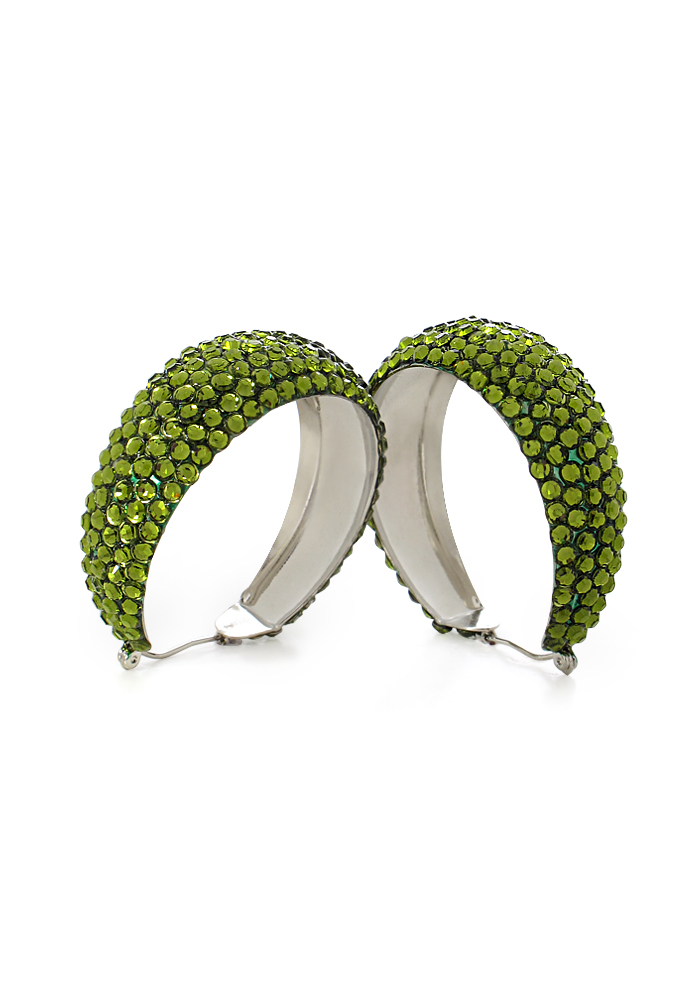 Hermosa Crystal Earrings HE/L PE Olivine-Olivine