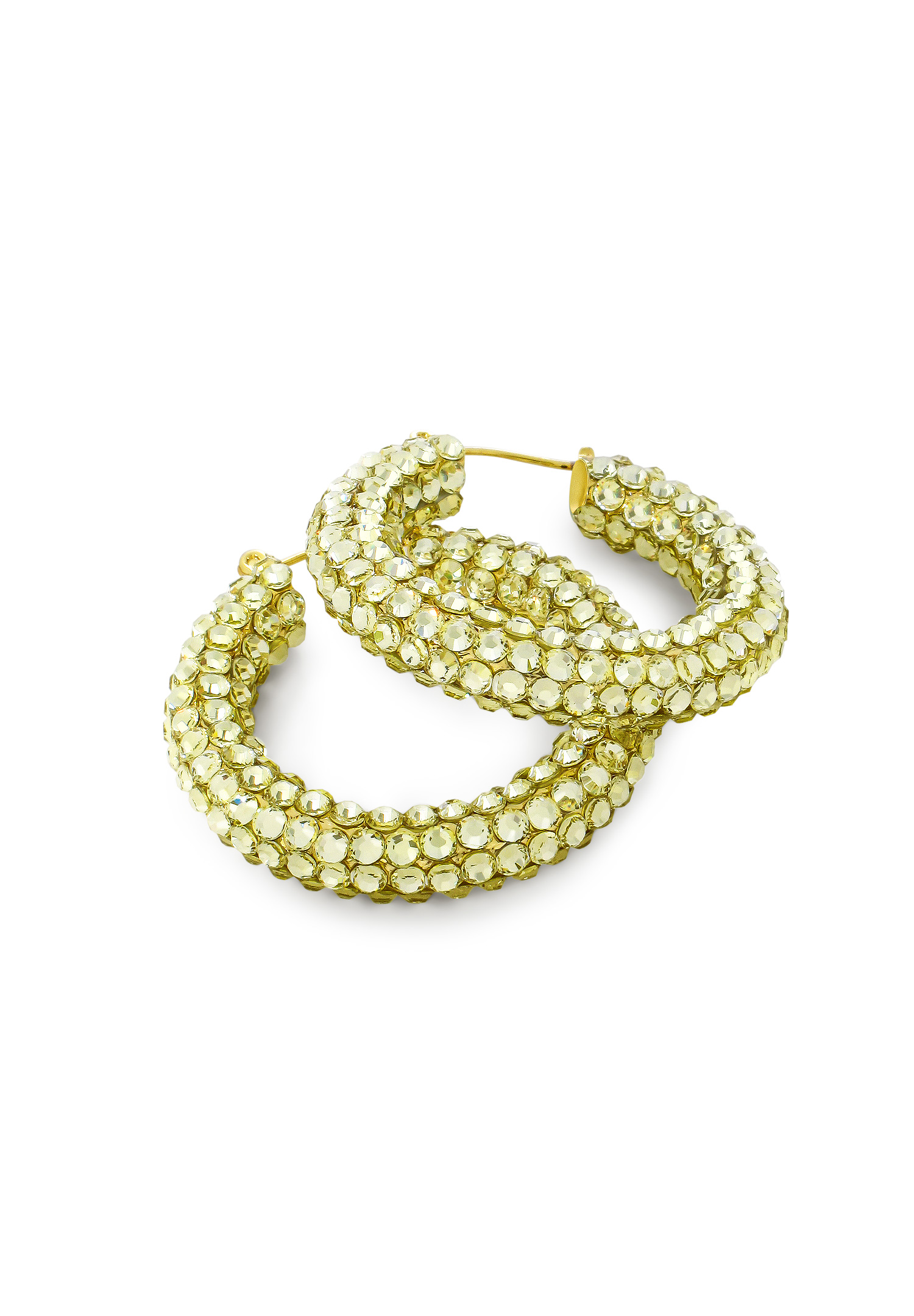 Shaina Rhinestone Hoop Earrings HE/XS PE Jonquil-Jonquil
