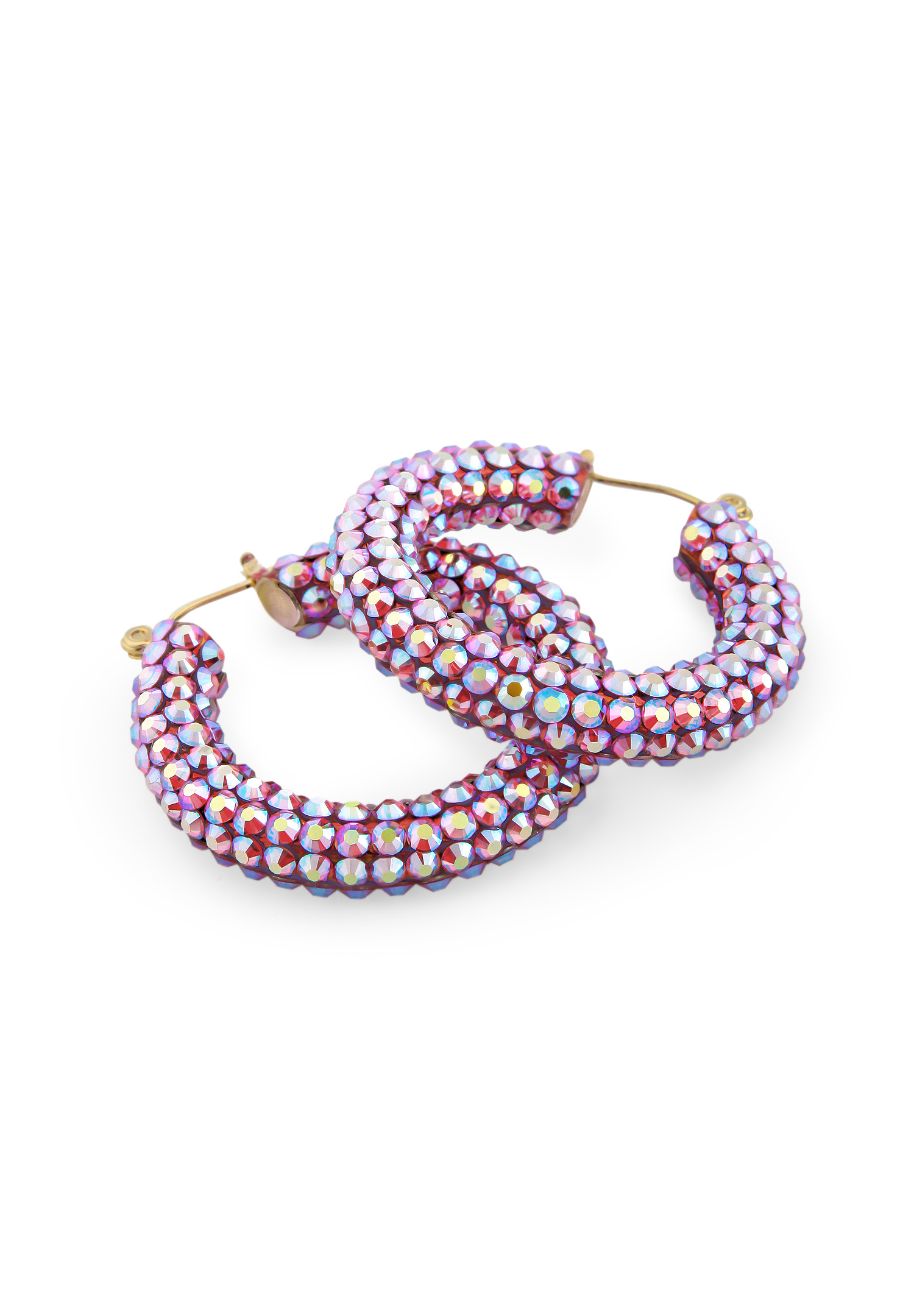 Shaina Rhinestone Hoop Earrings HE/XS PE Light Siam AB-Light Siam AB
