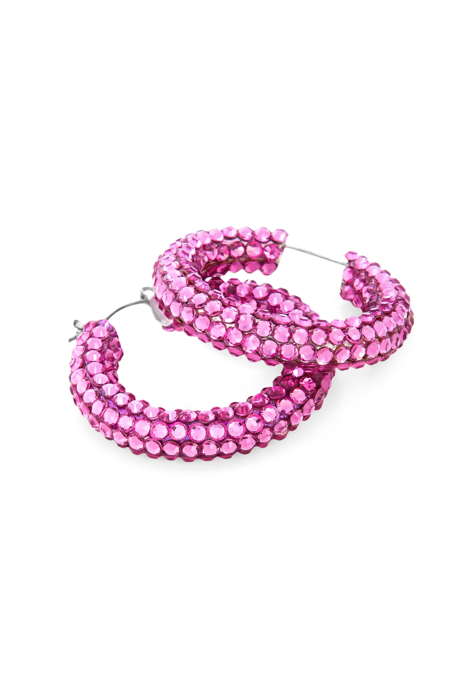 Shaina Rhinestone Hoop Earrings HE/XS PE Rose-Rose