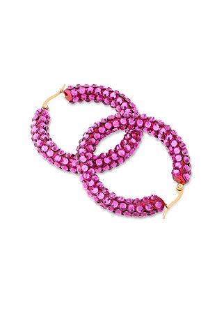 Euphoric Shine Hoop Earrings HE/M PE-Fuchsia
