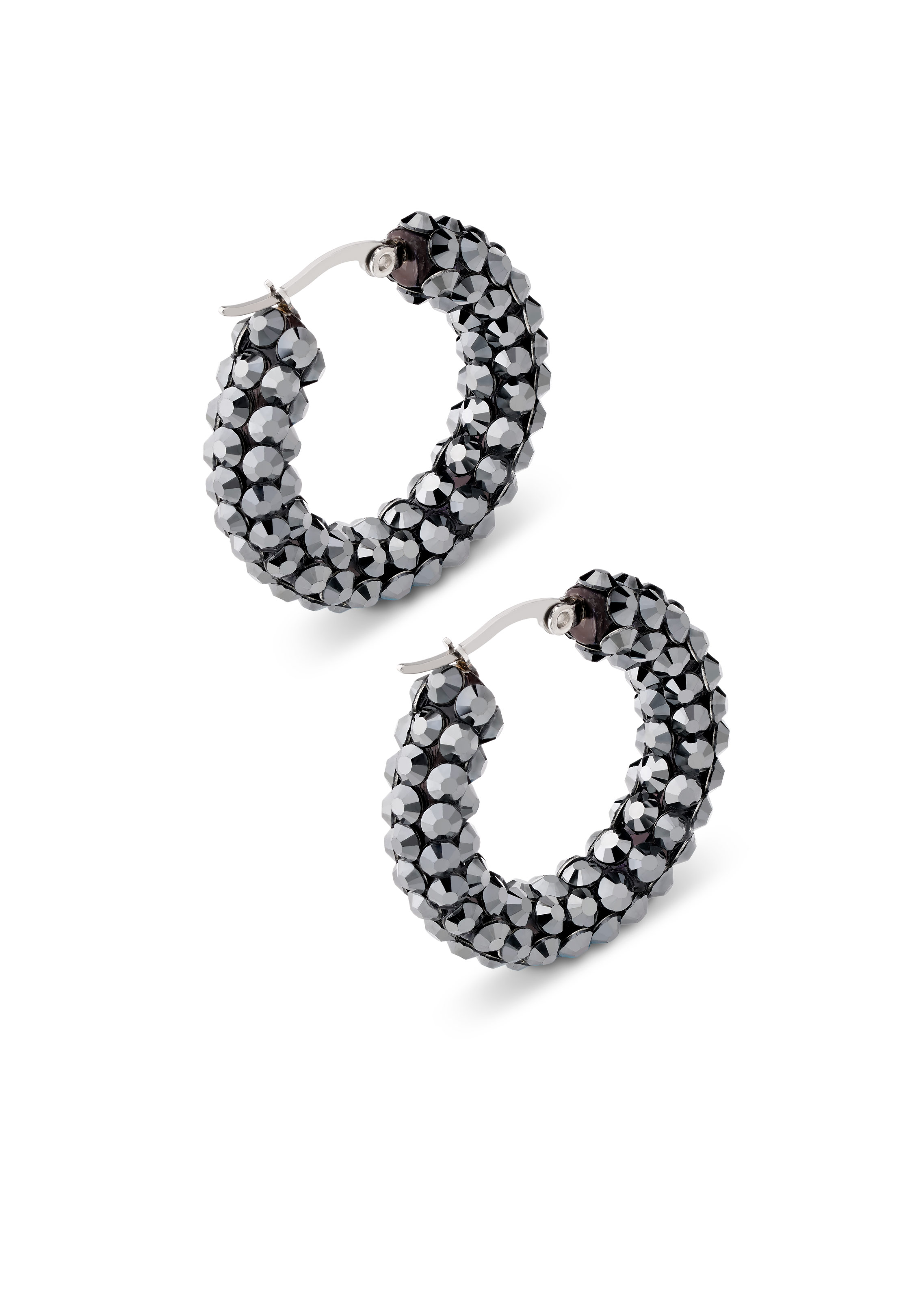 Euphoric Shine Hoop Earrings HE/S PE-Jet Hematite