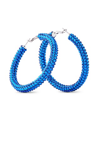 Euphoric Shine Hoop Earrings HE/XL PE-Capri Blue