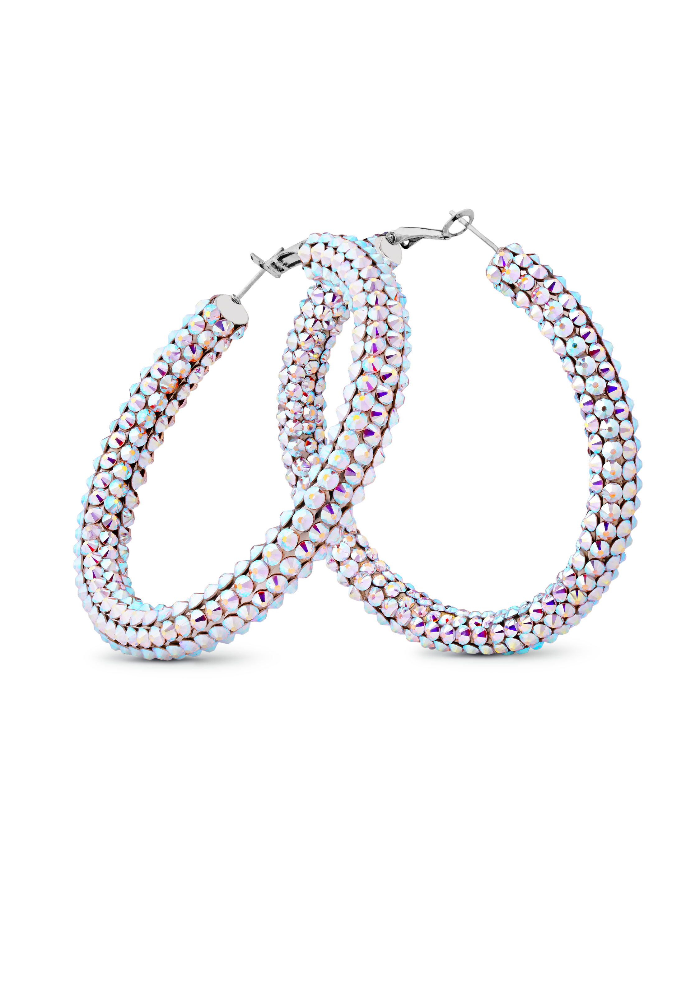 Euphoric Shine Hoop Earrings HE/XL PE-Crystal AB