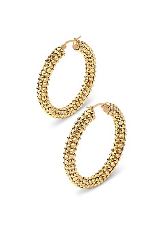 Euphoric Shine Hoop Earrings-L (2 x 2 inch)-Gold
