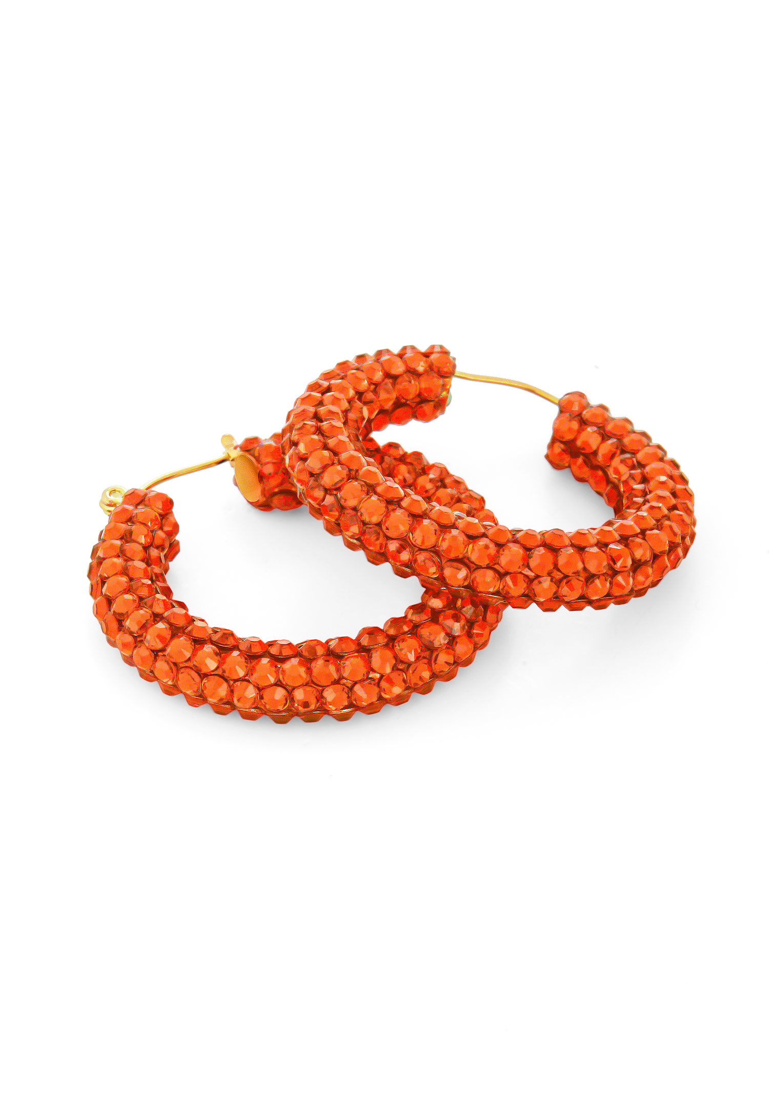 Euphoric Shine Hoop Earrings-M (1.7 x 1.7 inch)-Hyacinth