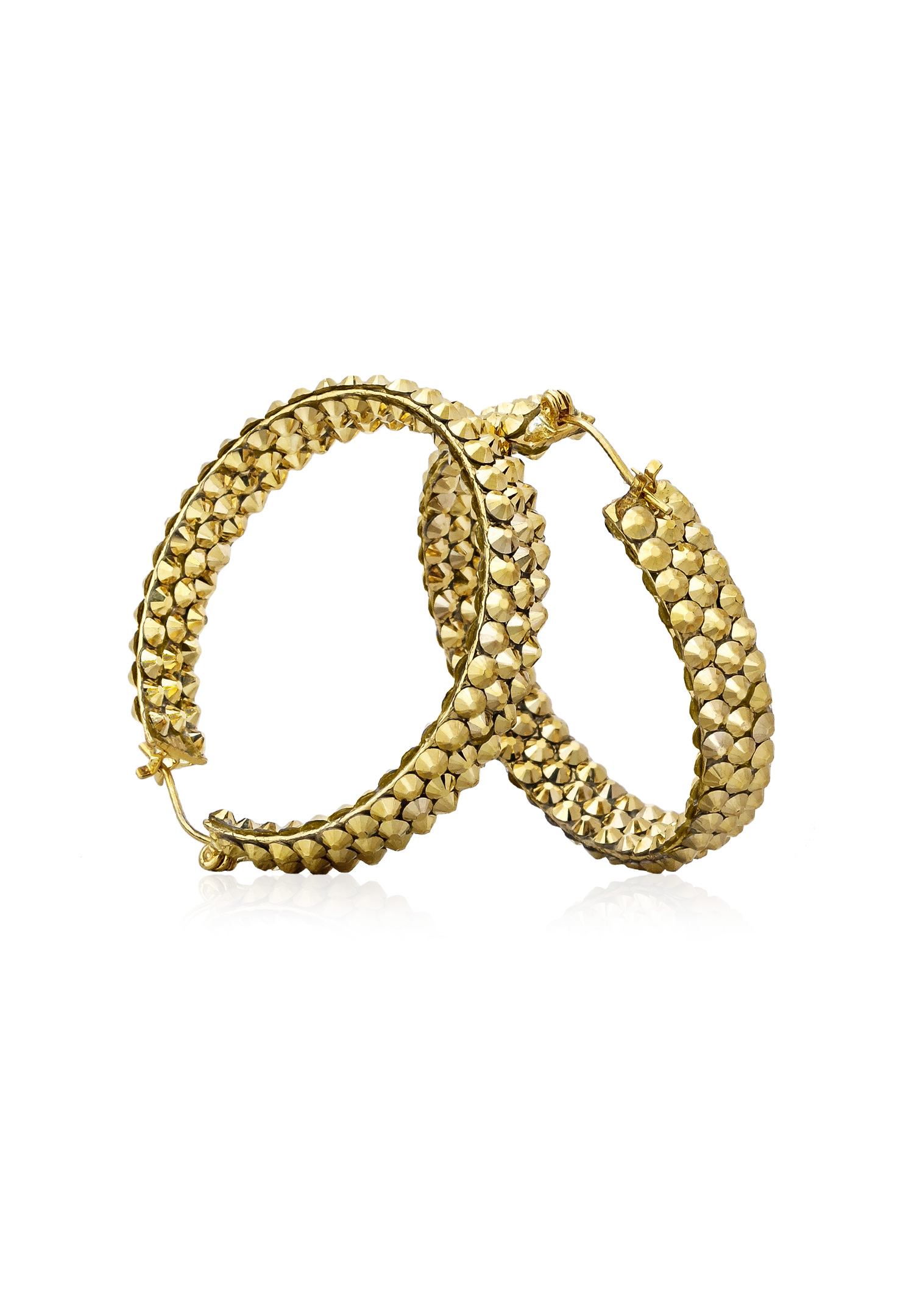 Hermosa Crystal Hoop Earrings JC3R Aurum-Aurum