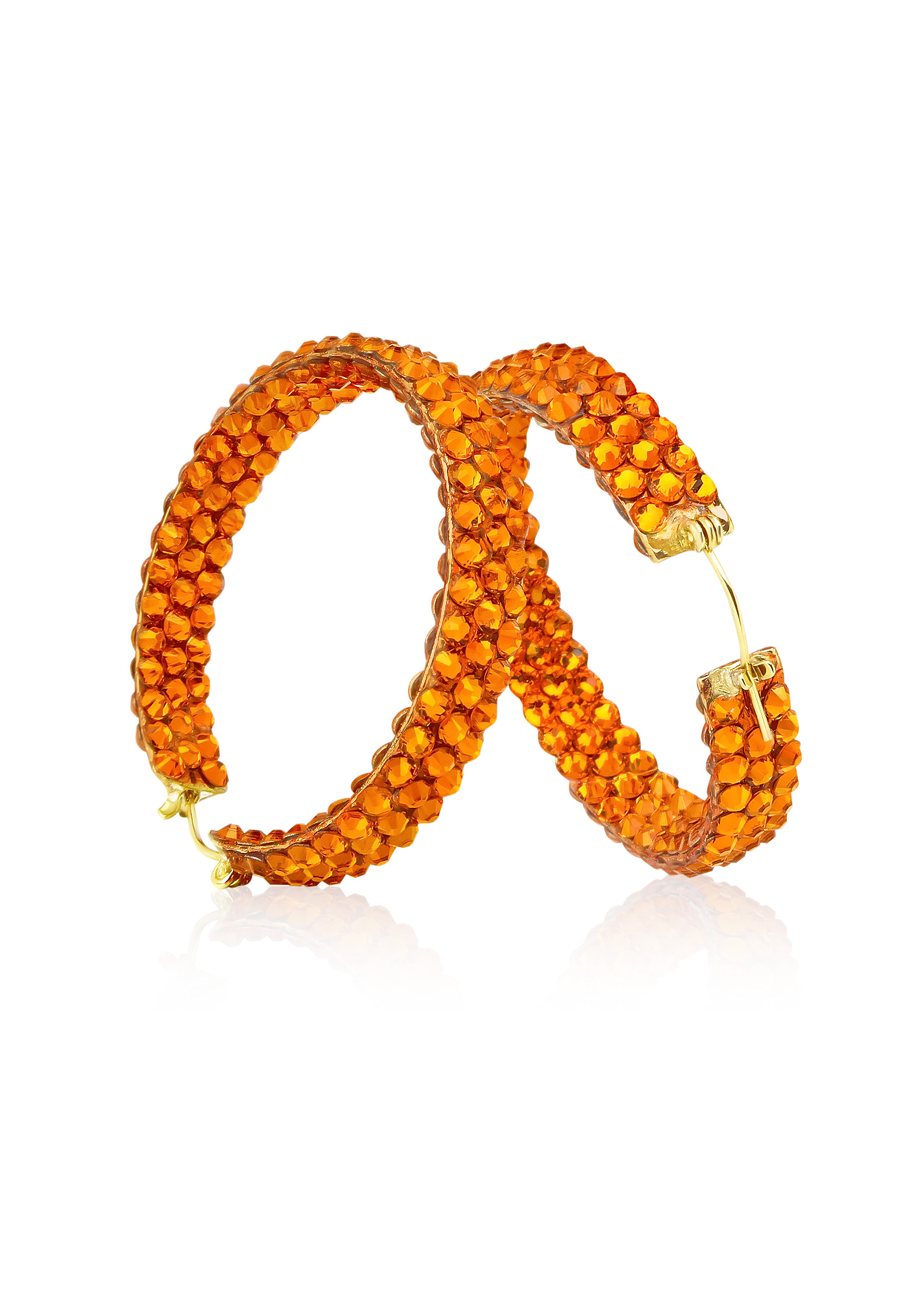 Hermosa Crystal Hoop Earrings JC3R Sun-Sun