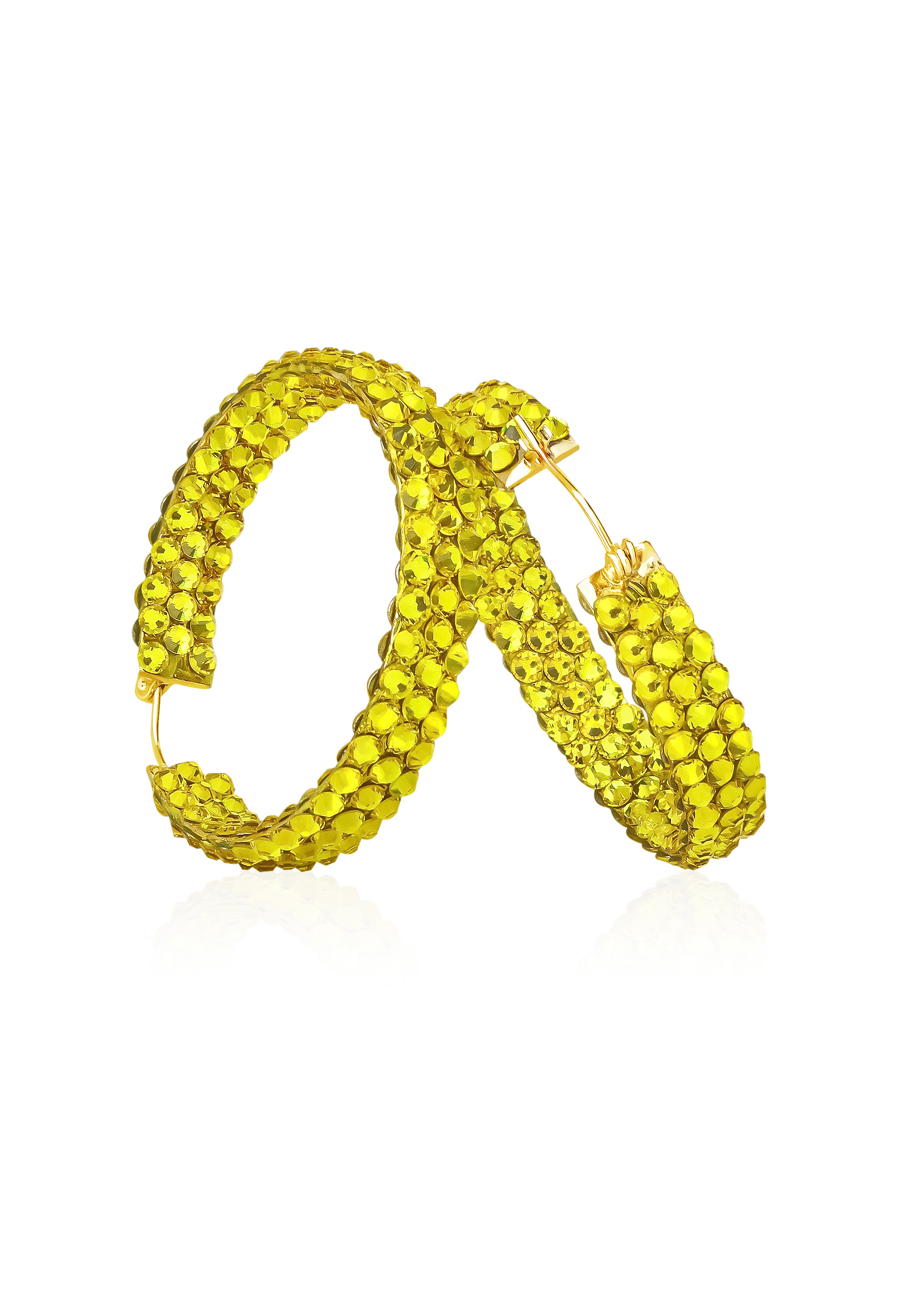 Hermosa Crystallized Hoop Earrings JC3R-Citrine