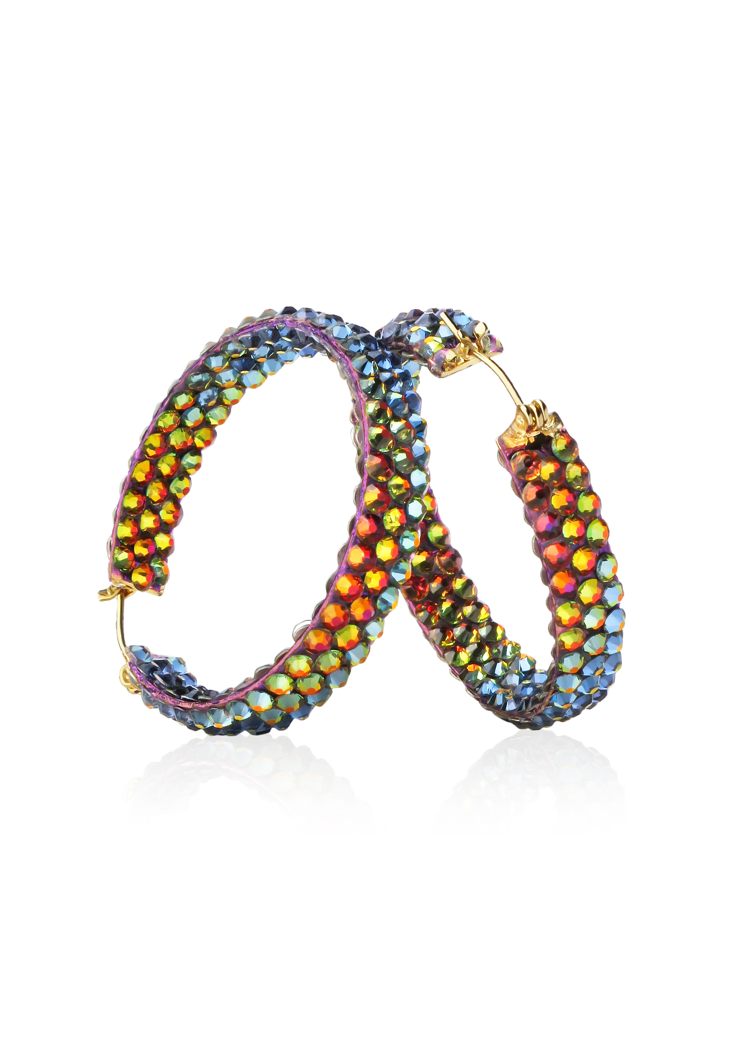 Hermosa Crystallized Hoop Earrings JC3R-Volcano
