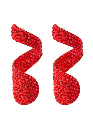 Light Siam Spiral Earrings-Light Siam