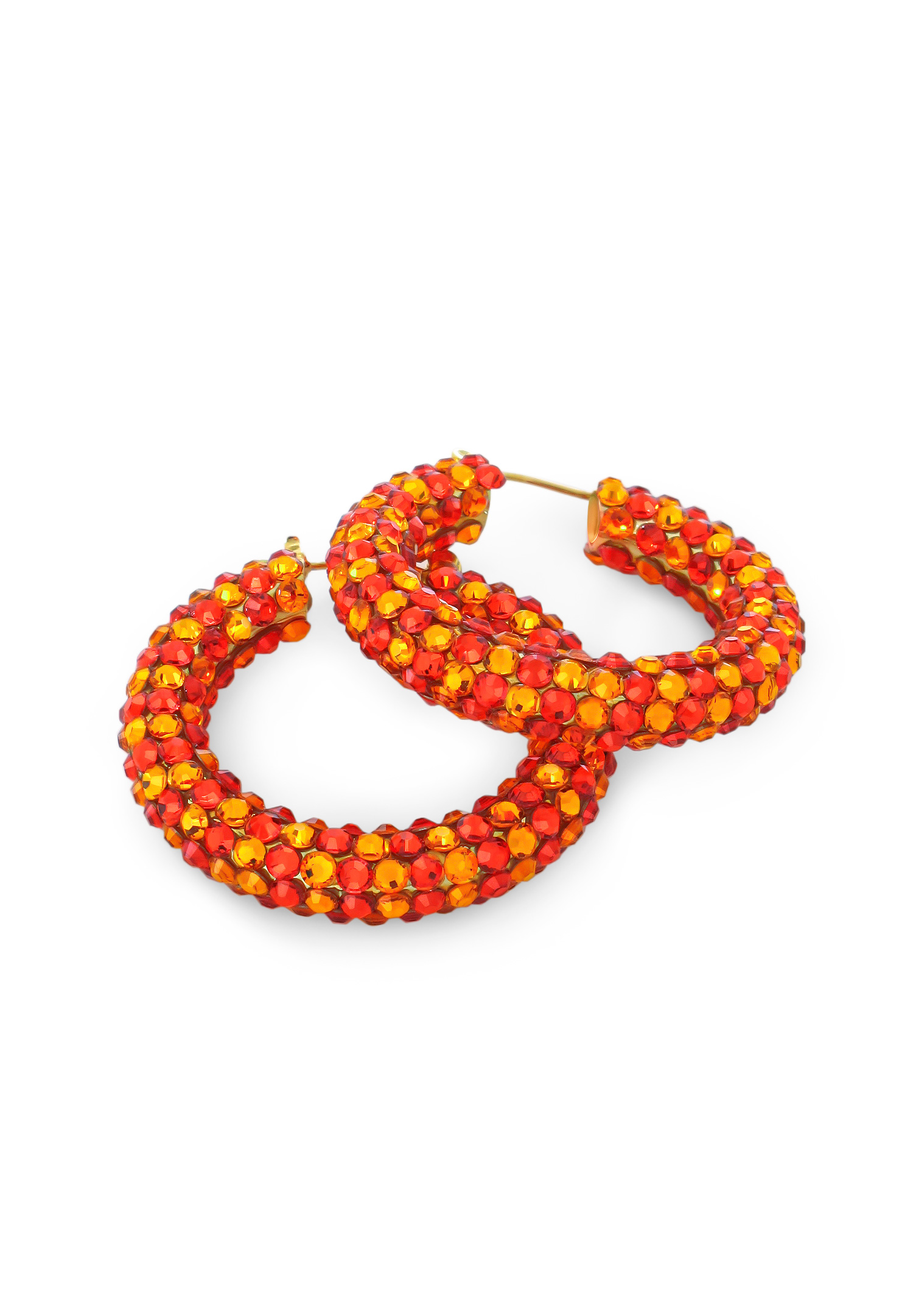 Raeka Mix Crystal Hoop Earrings HE PE SUHC-Sun / Hyacinth