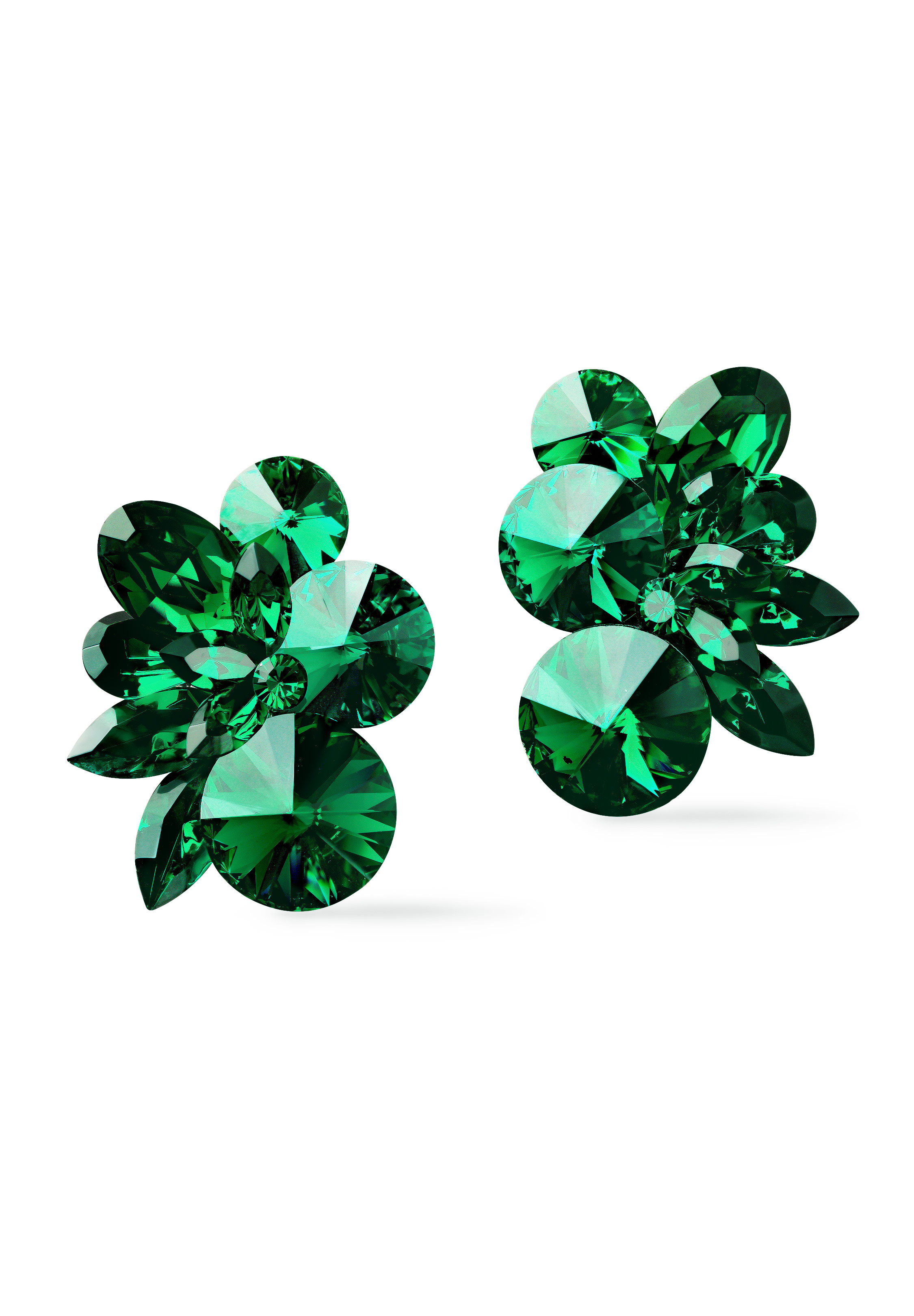 Rhinestone Earring 1616 EMRD-Emerald