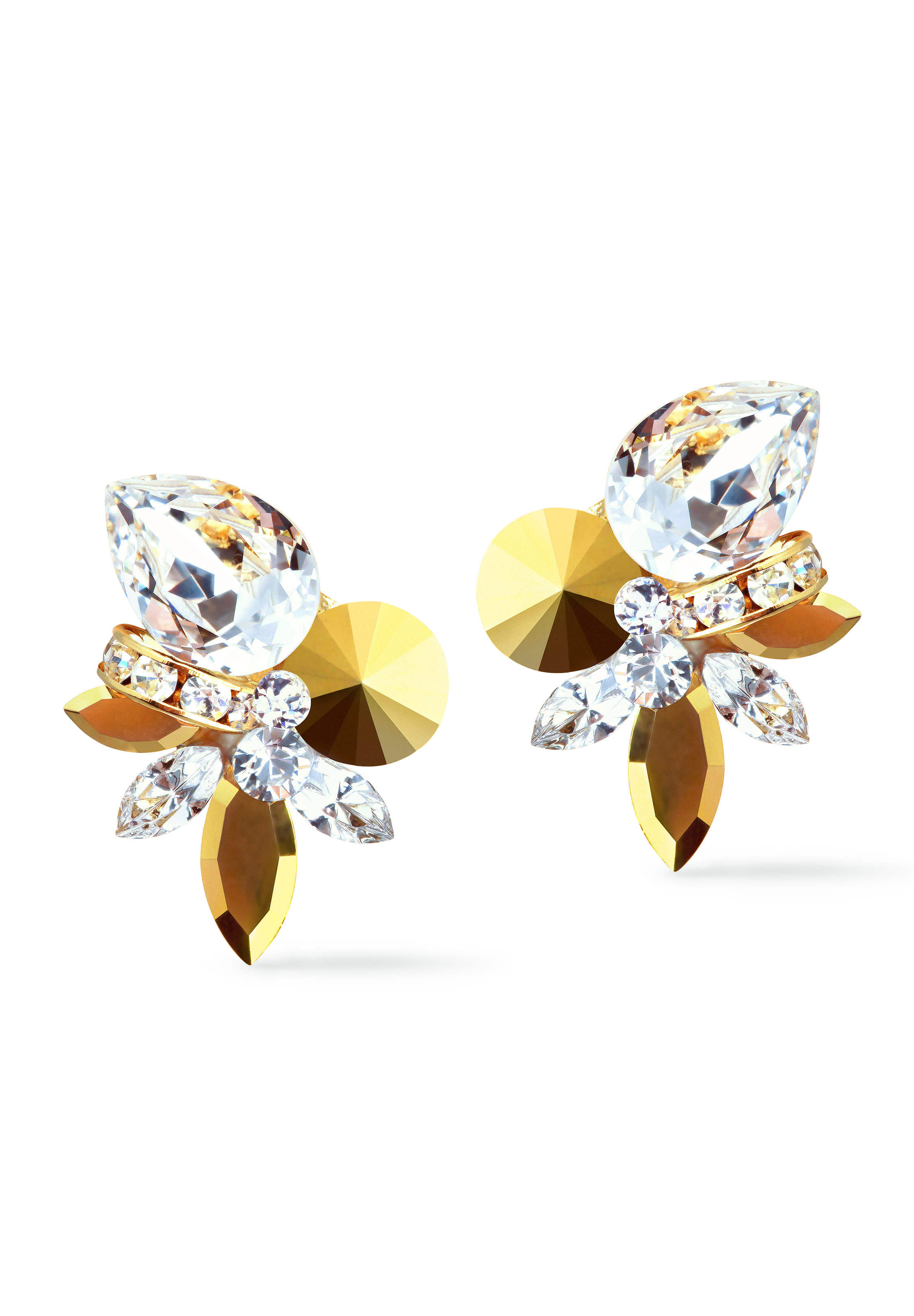 Rhinestone Earring 2037 GC-Gold / Crystal
