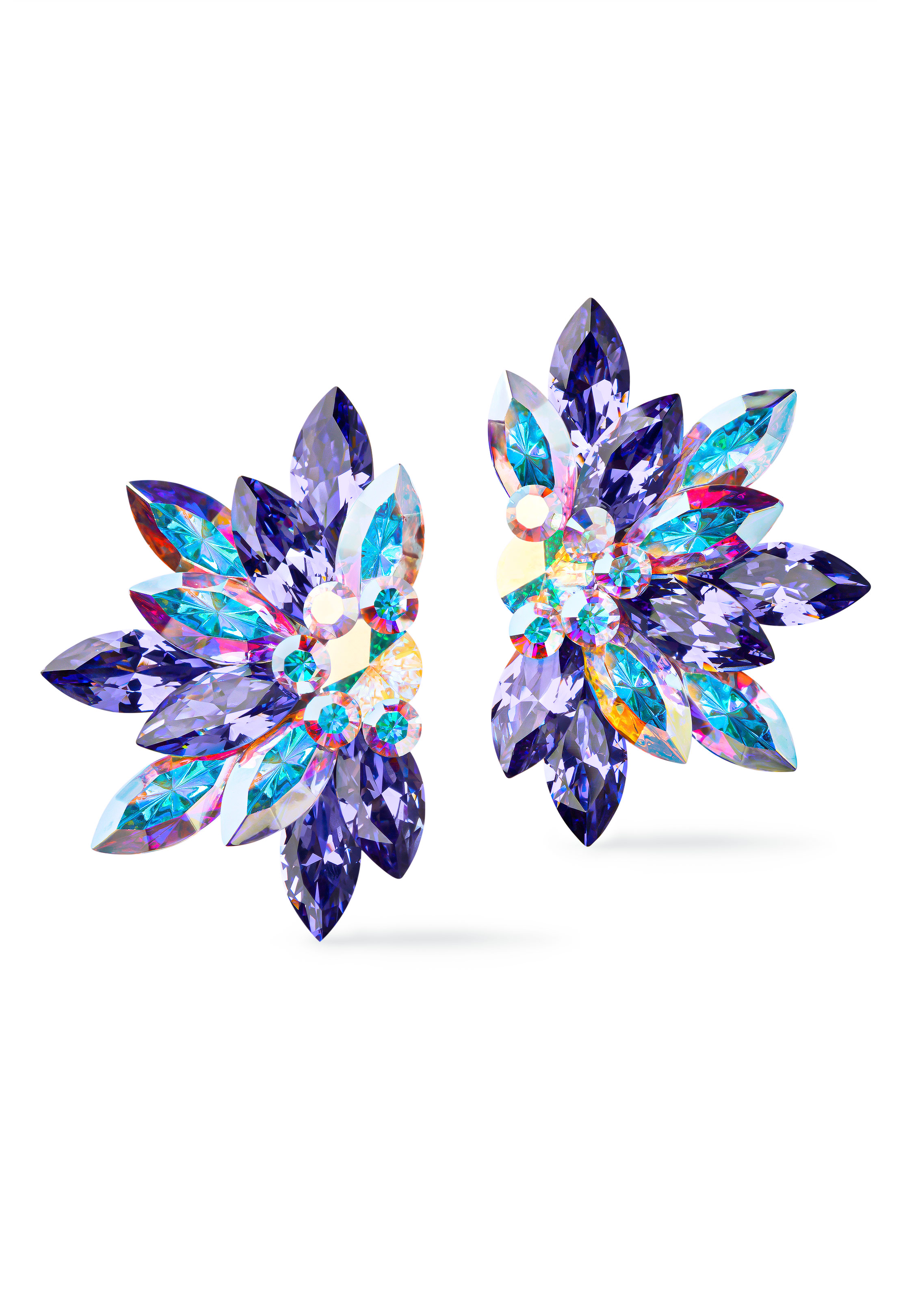 Rhinestone Earring 204163 TZCAB-Tanzanite