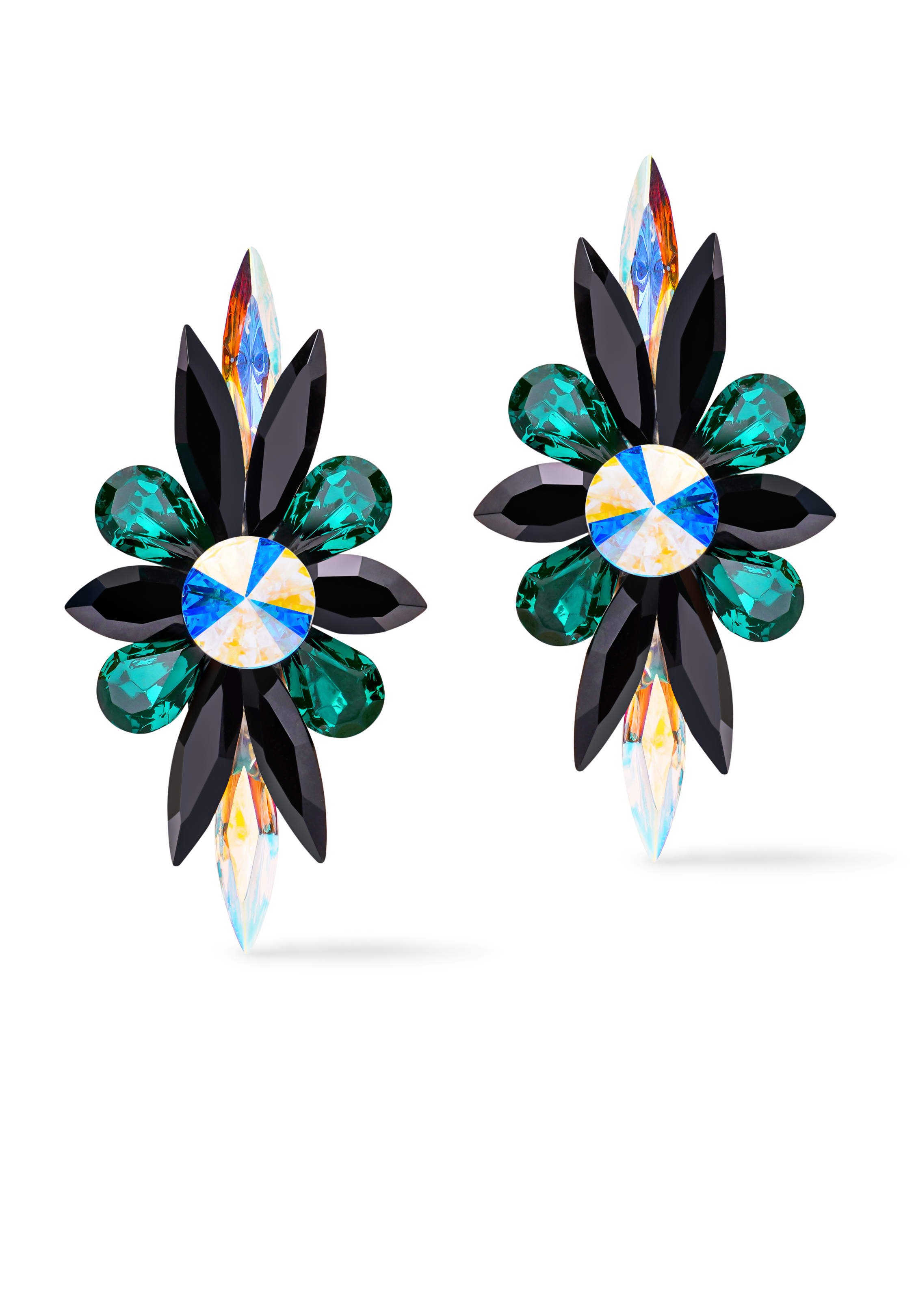 Rhinestone Earring 204196 EJCAB-Jet