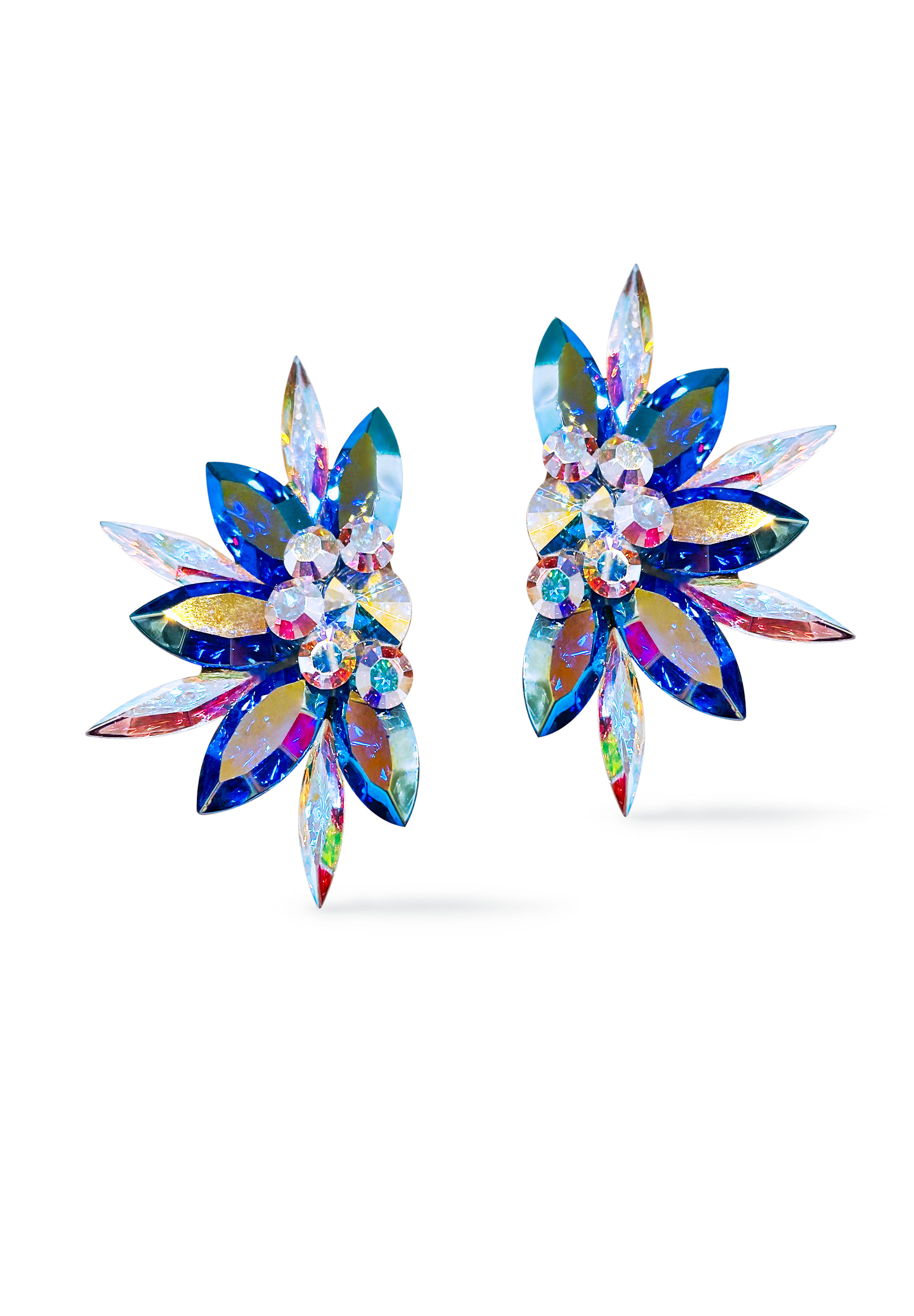 Rhinestone Earring 2054 CBCAB-Capri Blue AB