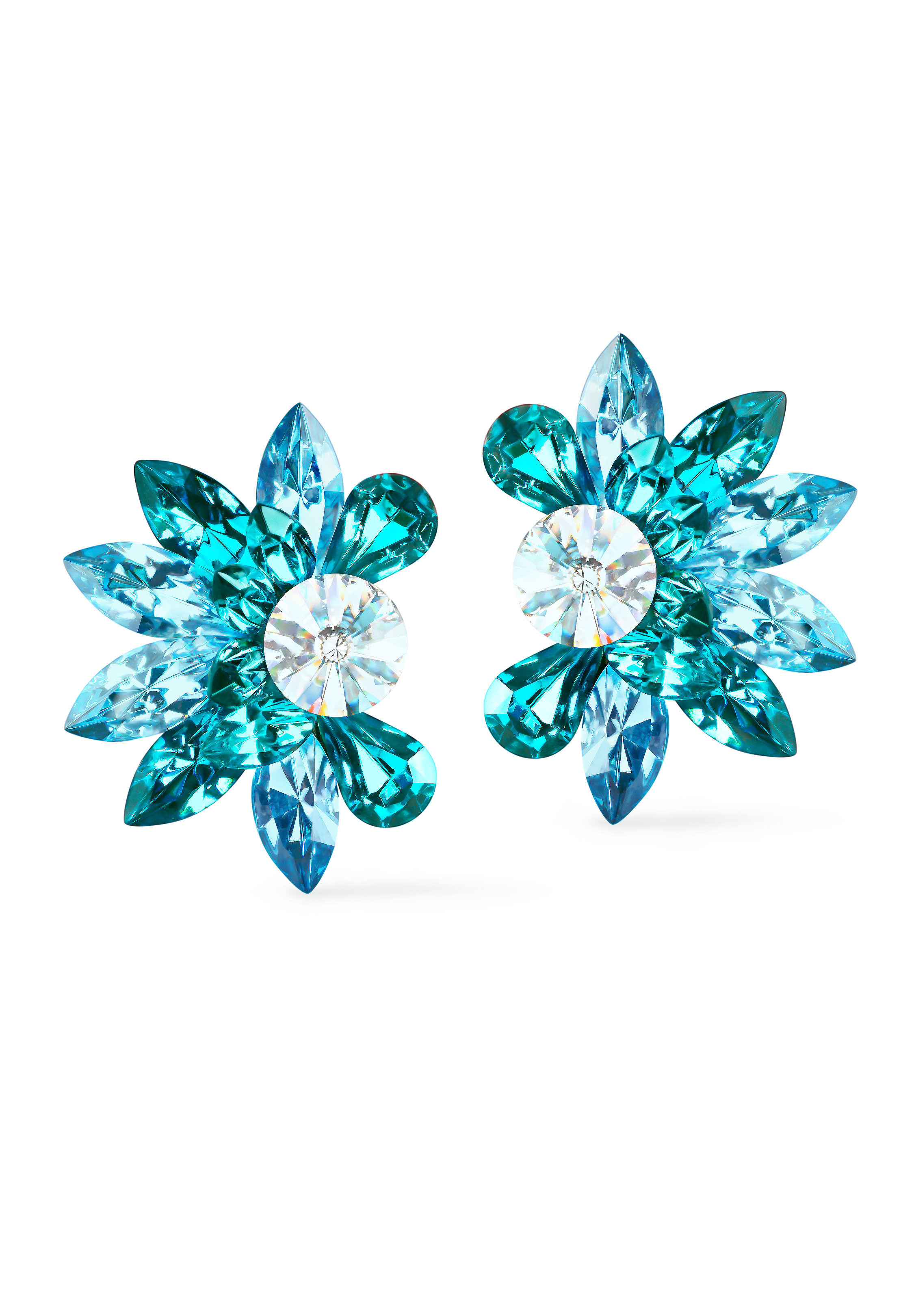 Rhinestone Earring 810392 BZAQC-Blue Zircon / Aquamarine