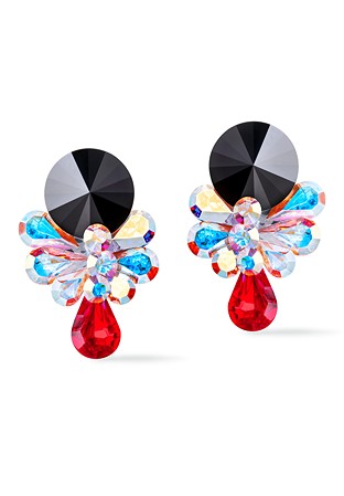 Rhinestone Earring 2041 JTLSM-Jet