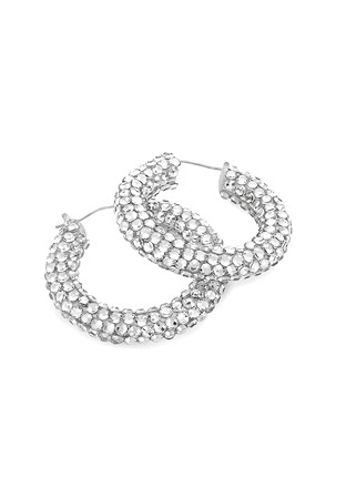 Shaina Crystallized Hoop Earrings-Crystal