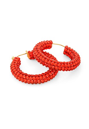 Shaina Crystallized Hoop Earrings-Hyacinth