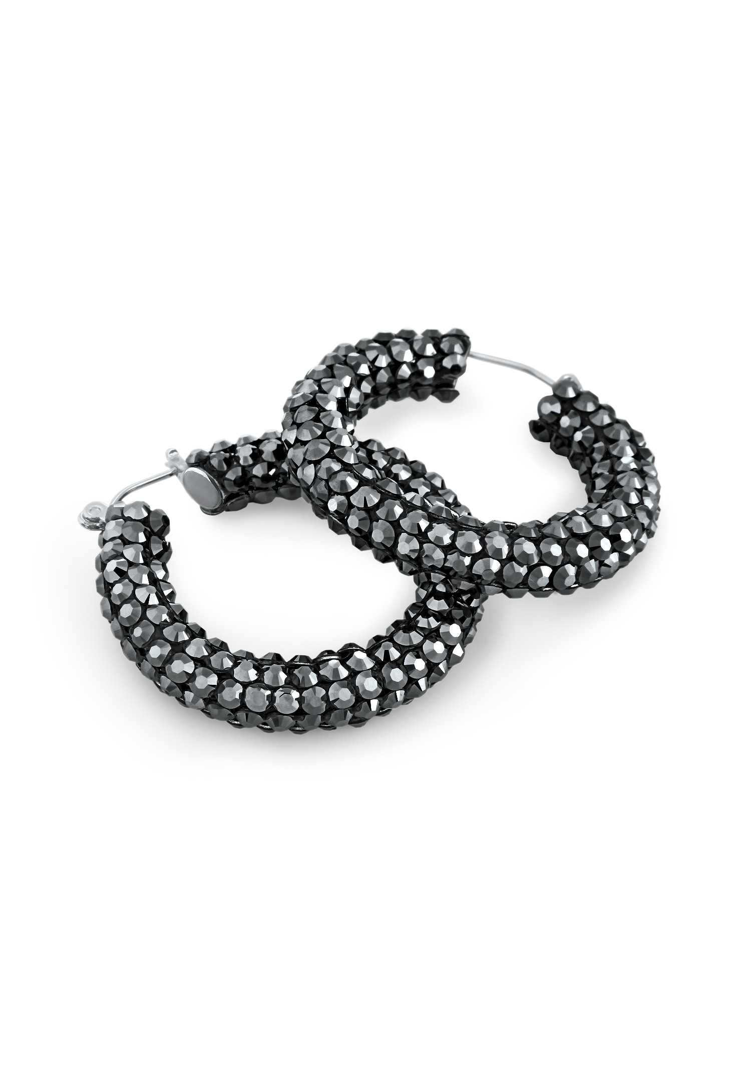 Women Ballroom Jewelry Accessories Earrings Crystal Jet Hematite 
