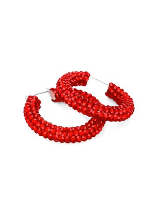 Shaina Crystallized Hoop Earrings-Light Siam