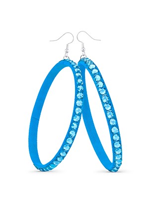 Soft Hoop Earring-Aquamarine