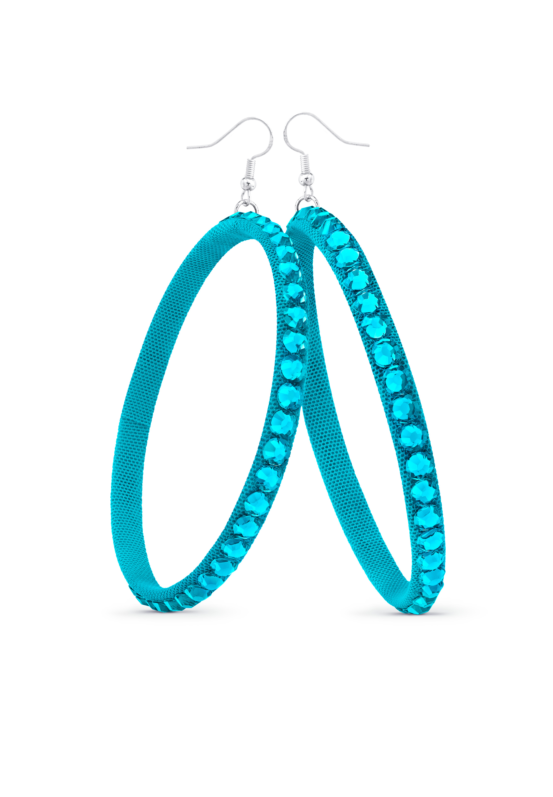 Soft Hoop Earring-Blue Zircon