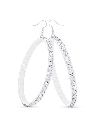 Soft Hoop Earring-Crystal