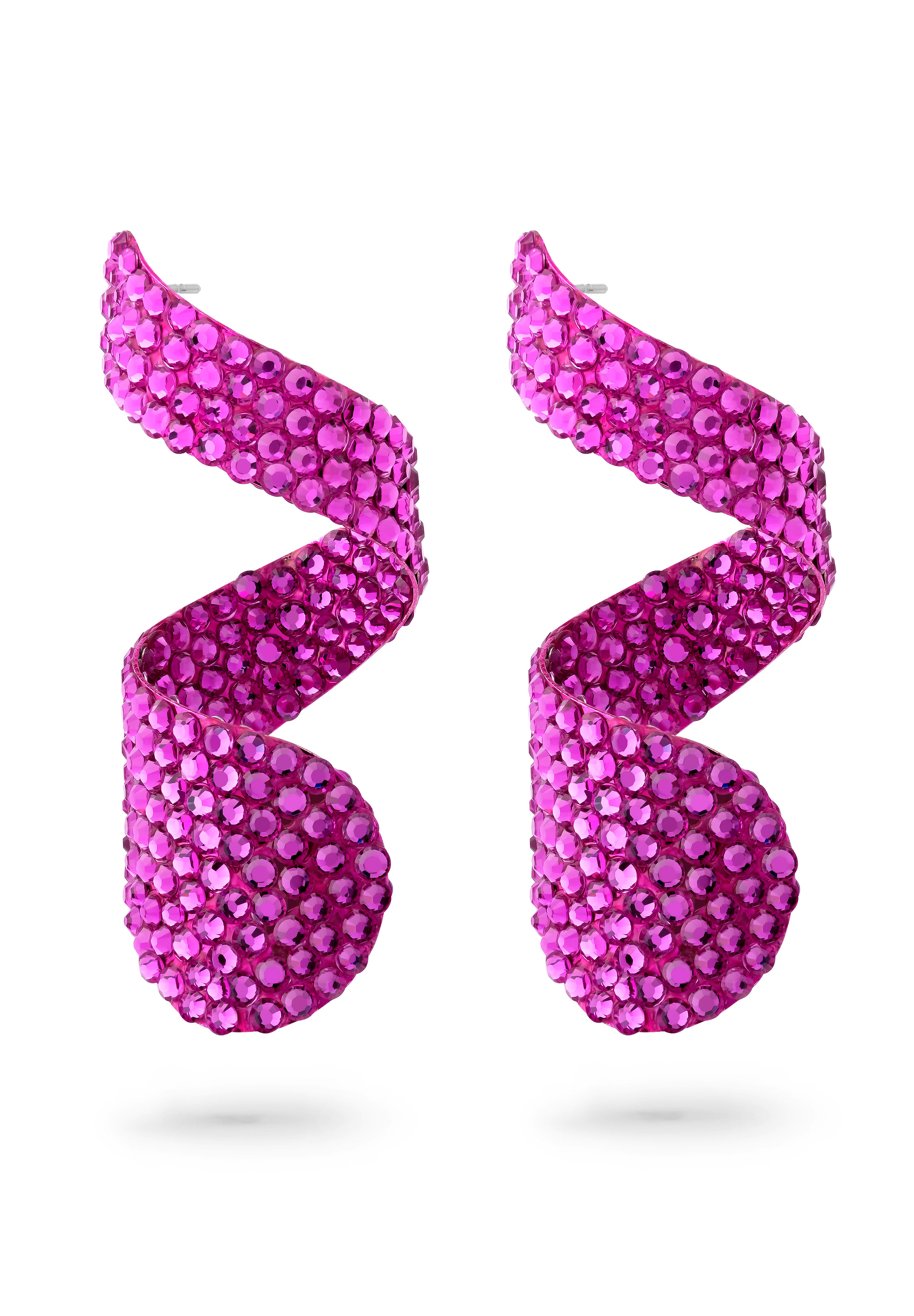 Spiral Earrings-Fuchsia