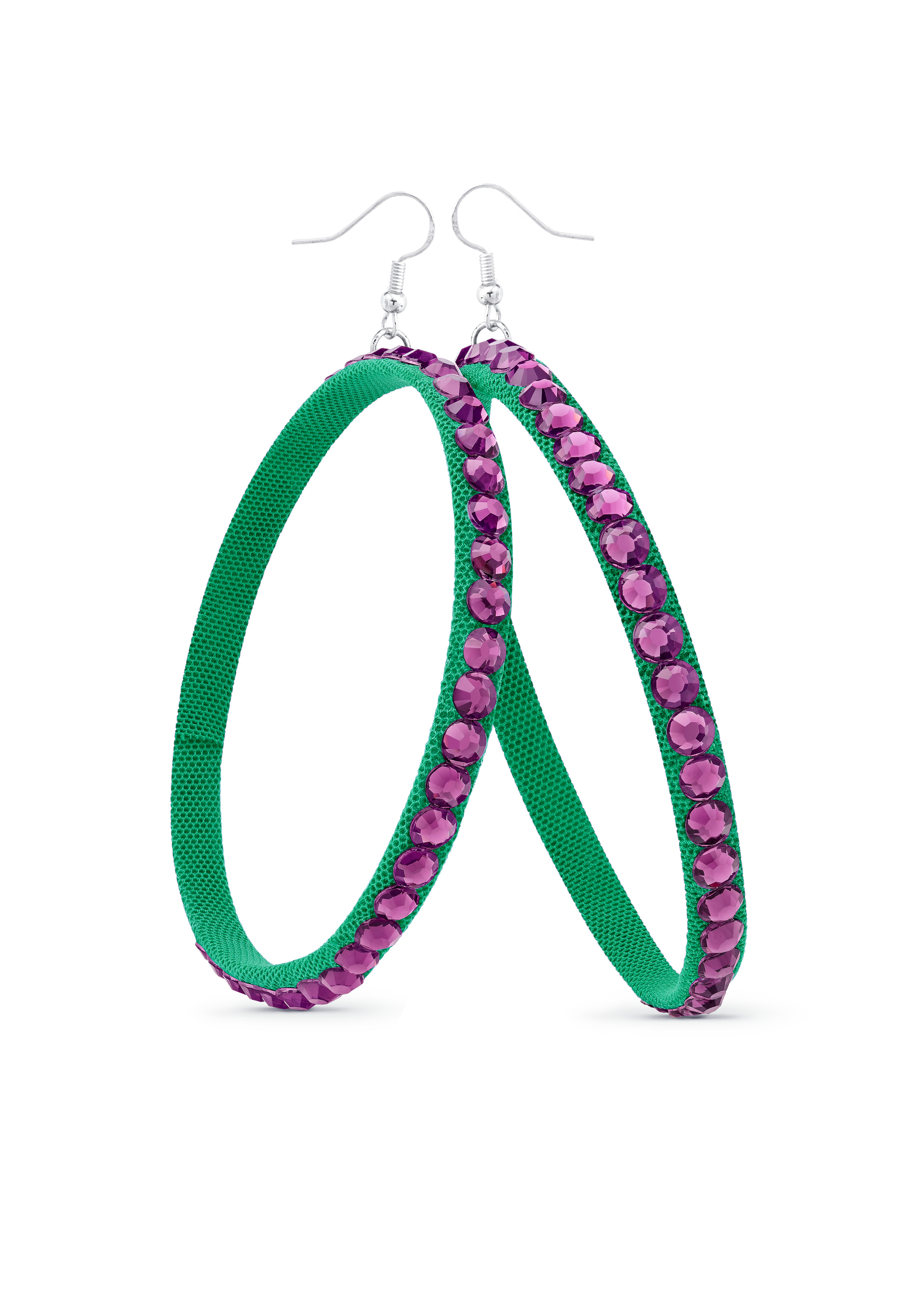 TEST - Soft Hoop Earring-Amethyst-Emerald
